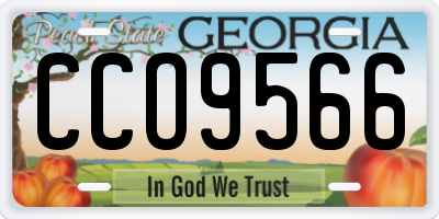 GA license plate CCO9566