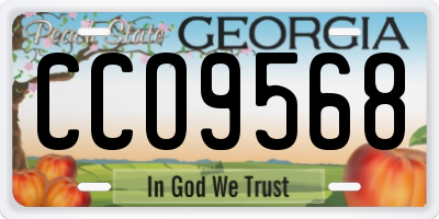 GA license plate CCO9568