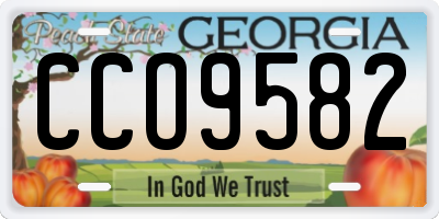 GA license plate CCO9582