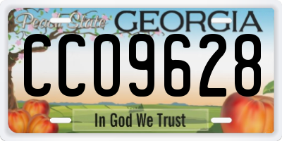 GA license plate CCO9628