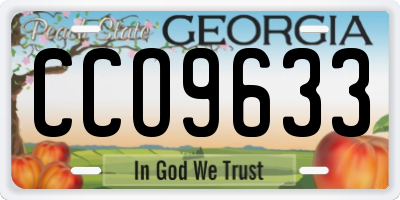 GA license plate CCO9633