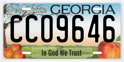 GA license plate CCO9646