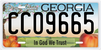 GA license plate CCO9665