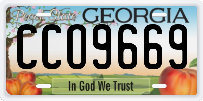 GA license plate CCO9669