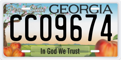 GA license plate CCO9674