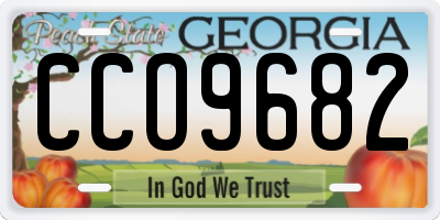 GA license plate CCO9682