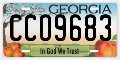 GA license plate CCO9683