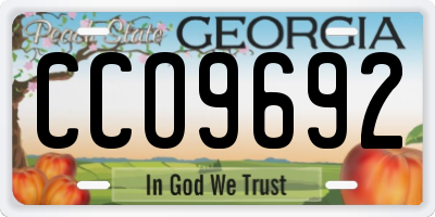 GA license plate CCO9692