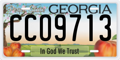 GA license plate CCO9713