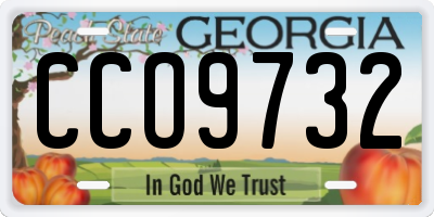 GA license plate CCO9732