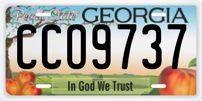 GA license plate CCO9737