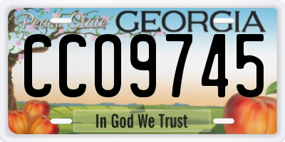 GA license plate CCO9745