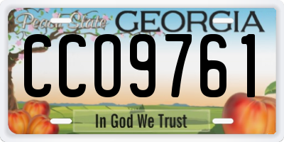 GA license plate CCO9761