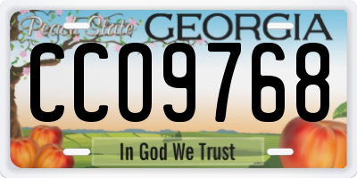 GA license plate CCO9768
