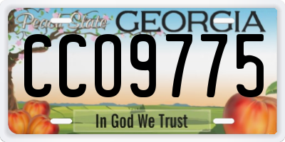 GA license plate CCO9775