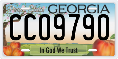 GA license plate CCO9790