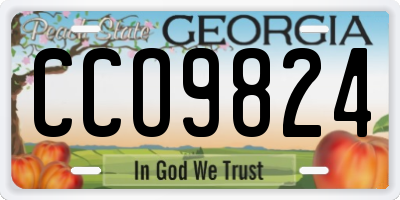 GA license plate CCO9824
