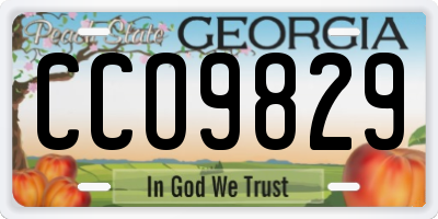 GA license plate CCO9829