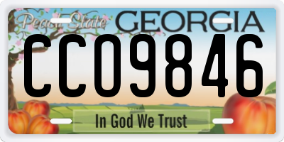 GA license plate CCO9846