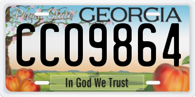 GA license plate CCO9864