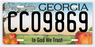 GA license plate CCO9869
