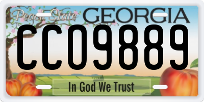 GA license plate CCO9889