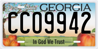 GA license plate CCO9942
