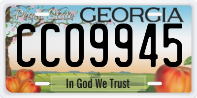 GA license plate CCO9945