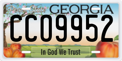 GA license plate CCO9952