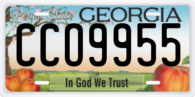 GA license plate CCO9955