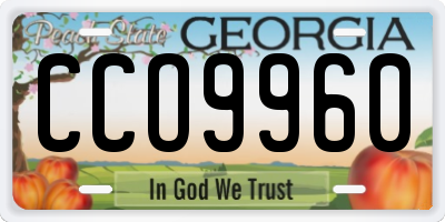 GA license plate CCO9960