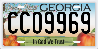 GA license plate CCO9969