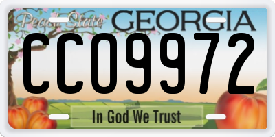 GA license plate CCO9972