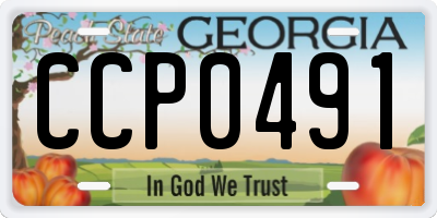 GA license plate CCP0491
