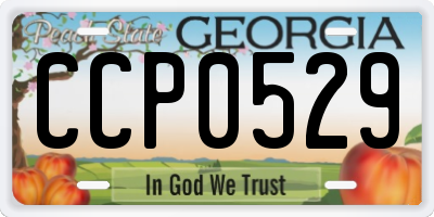 GA license plate CCP0529