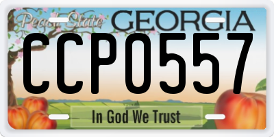 GA license plate CCP0557