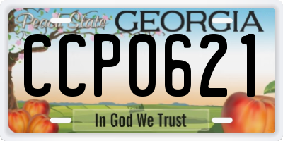GA license plate CCP0621