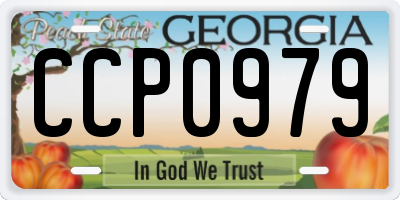 GA license plate CCP0979