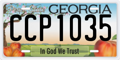 GA license plate CCP1035