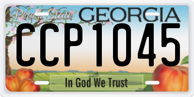 GA license plate CCP1045