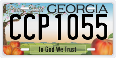 GA license plate CCP1055