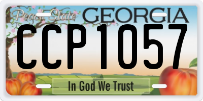 GA license plate CCP1057