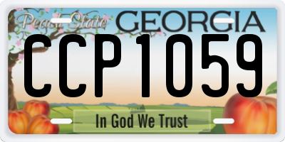 GA license plate CCP1059