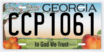 GA license plate CCP1061