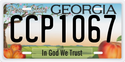 GA license plate CCP1067