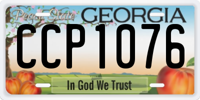 GA license plate CCP1076