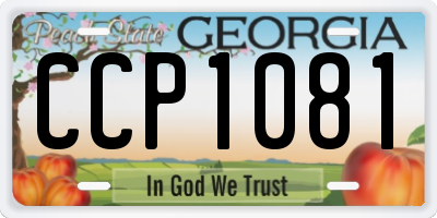 GA license plate CCP1081