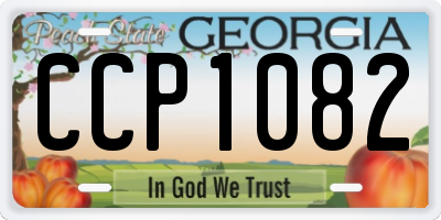 GA license plate CCP1082