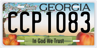 GA license plate CCP1083