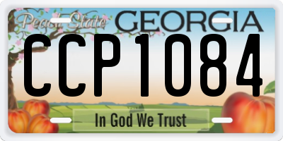 GA license plate CCP1084
